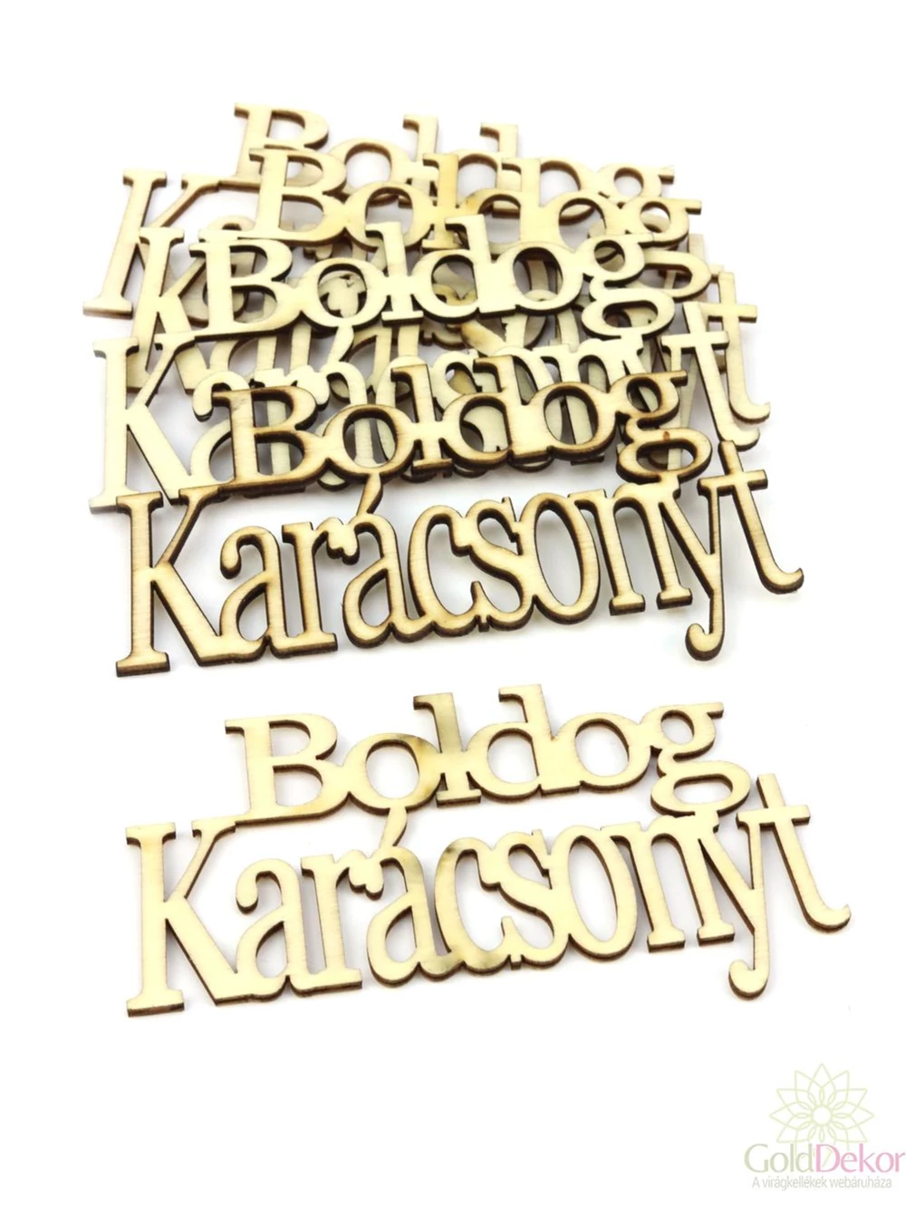 Fa felirat Boldog Karácsonyt 10 cm