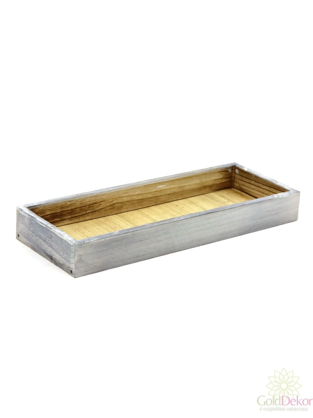 Lapos fa láda 40 cm - Fehér Lapos fa láda 40 cm - Fehér