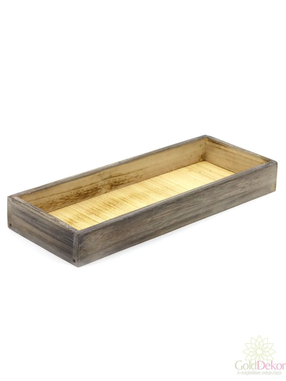 Lapos fa láda 40 cm - Hamvas  Lapos fa láda 40 cm - Hamvas
