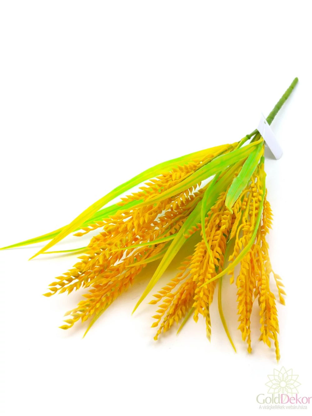 Kalászos műzöld csokor - Napsárga