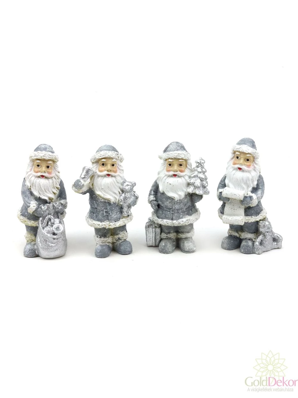 Télapó figura ezüst kiegészítővel