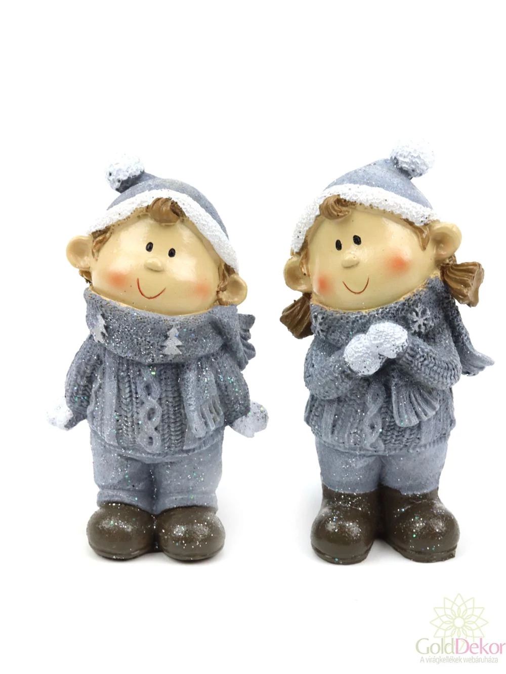 Kötött pulóveres figura 13cm