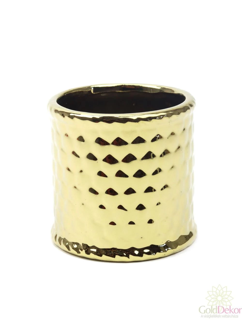 Méhsejt mintás metál kaspó - Arany