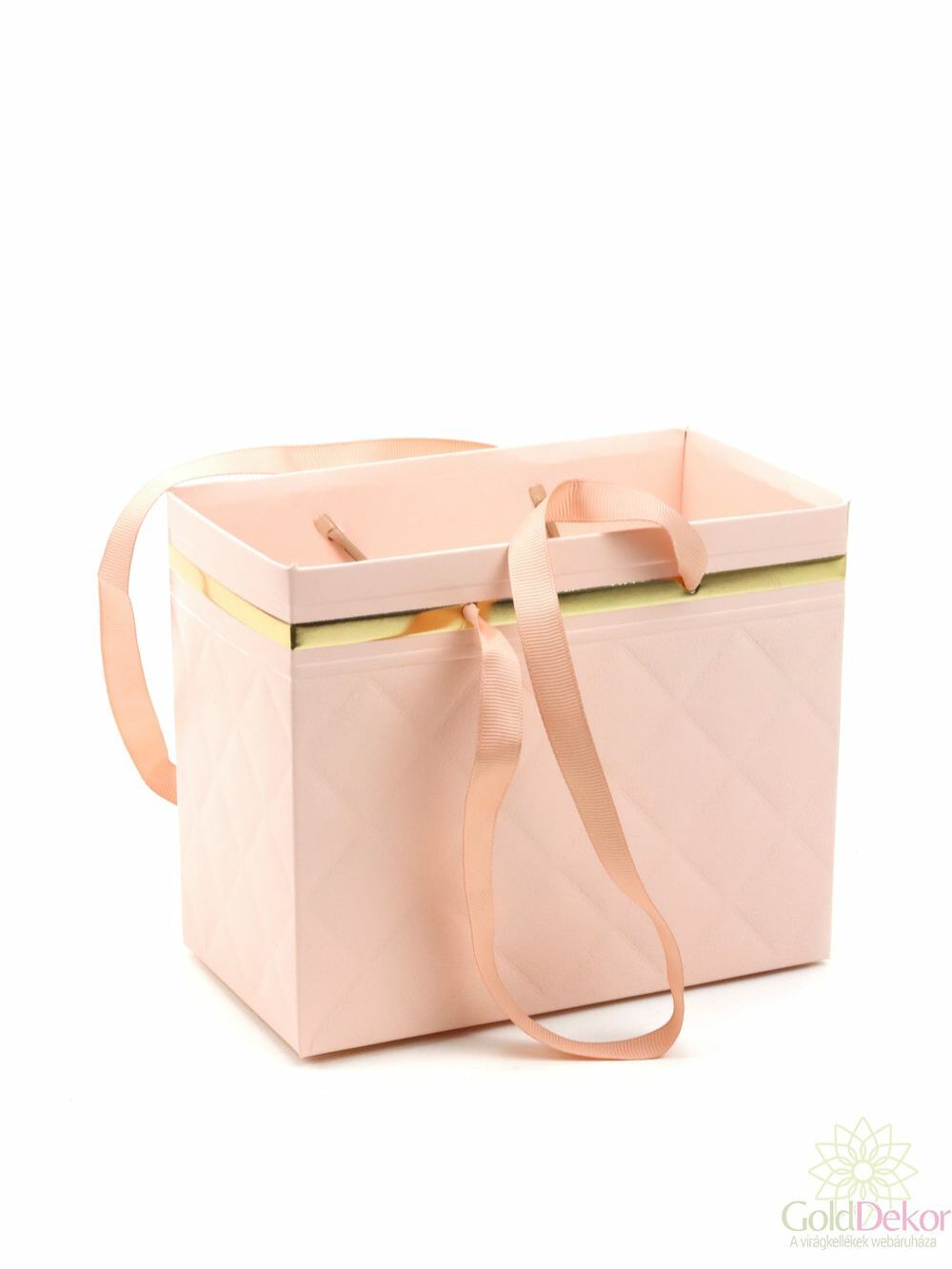 Aranyszegélyes papír táska - Rózsaszín