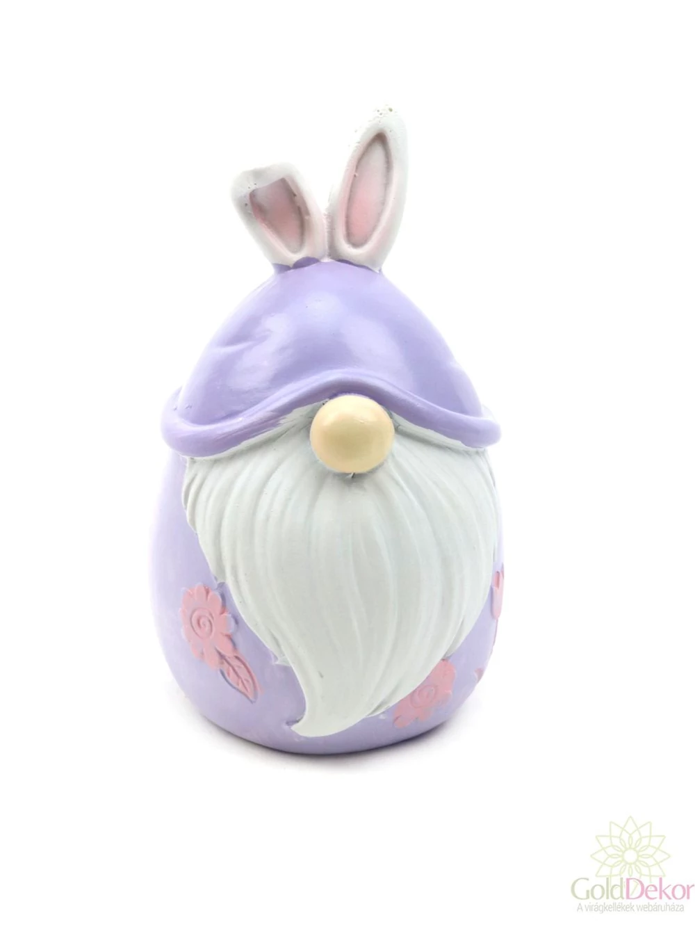 Nyuszifül sapkás manó figura - Lila