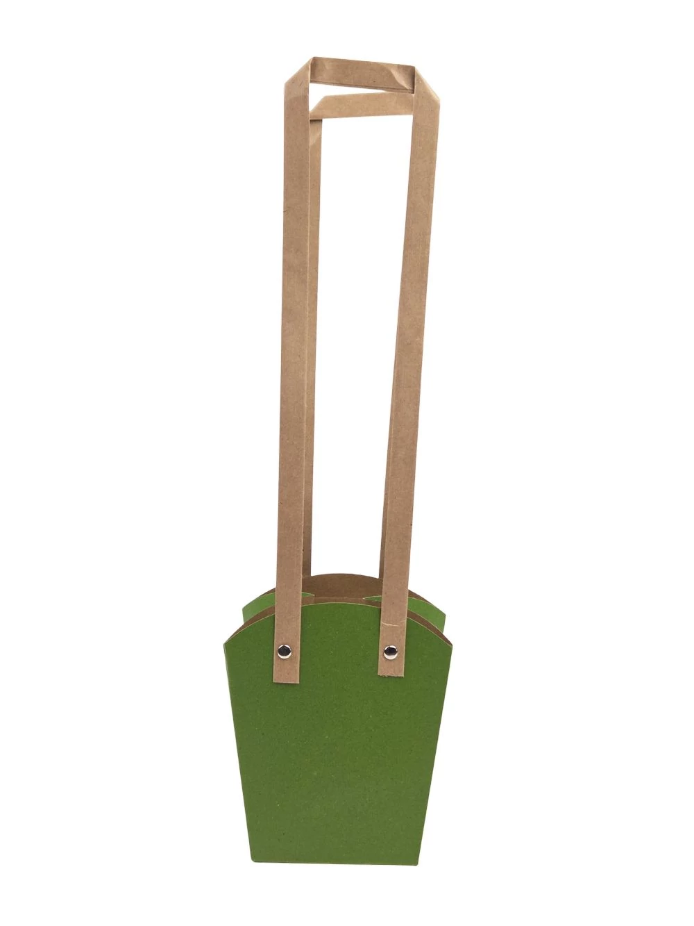 Papír füles virág tasak 13 cm - Zöld