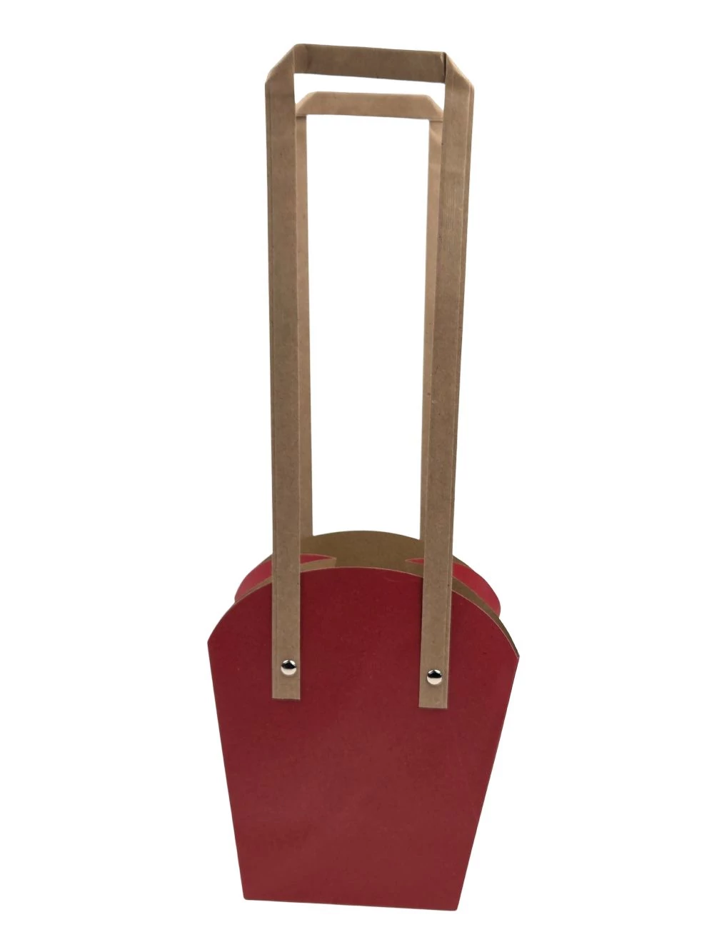 Papír füles virág tasak 16 cm - Bordó