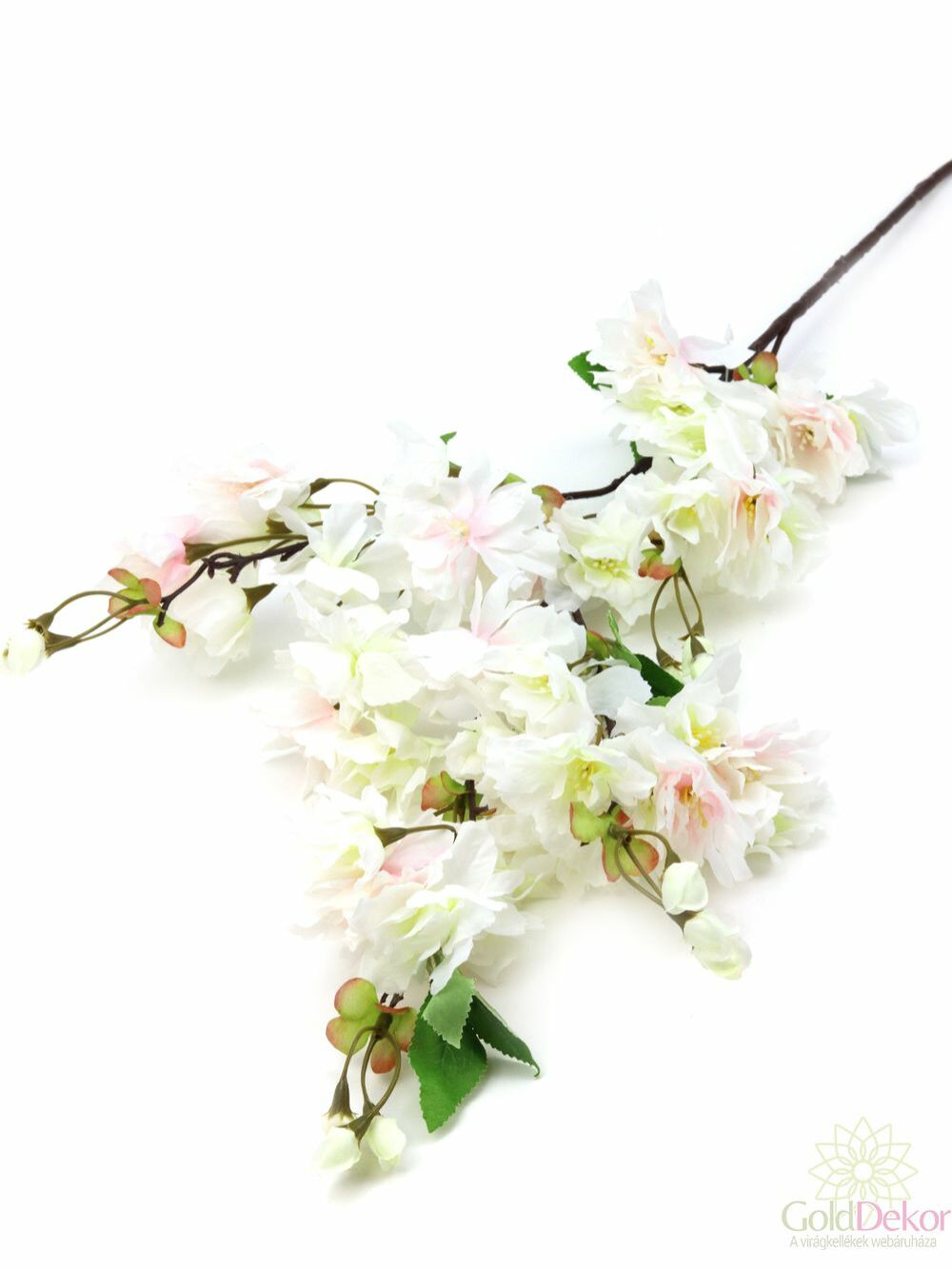Tavaszi virágos ág 1 - Cirmos fehér