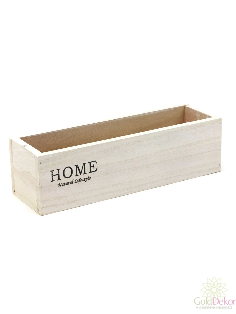 Home feliratos hosszúkás tégla fakaspó - Fehér Home feliratos hosszúkás tégla fakaspó - Fehér