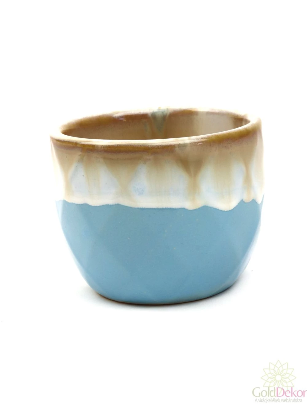 Mártott peremes kaspó C - Kék