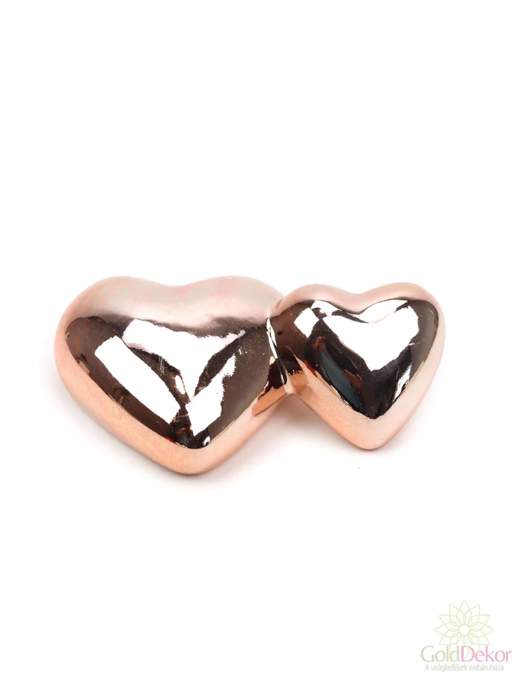Kerámia metál szív pár - Rosegold