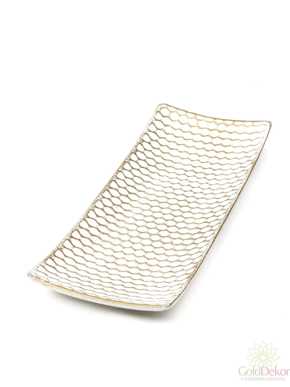 Dekor tál 4 - Fehér arany