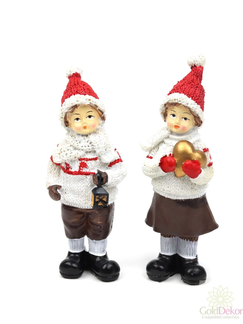 Kötött ruhás karácsonyi gyerekek közepes  - Piros lámpás