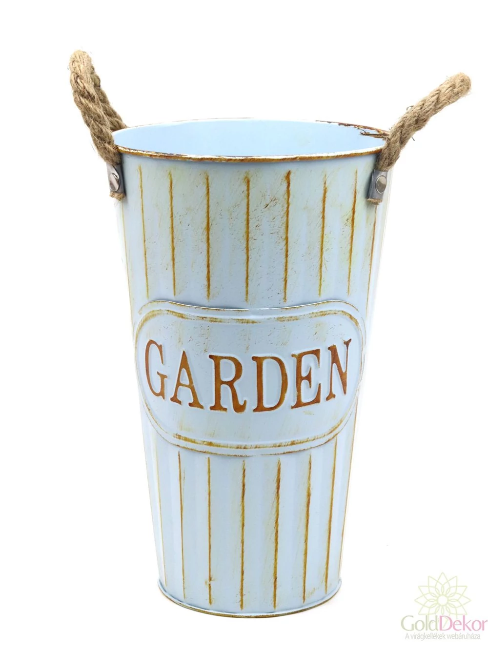 Magasított bádog kaspó GARDEN - Kék 