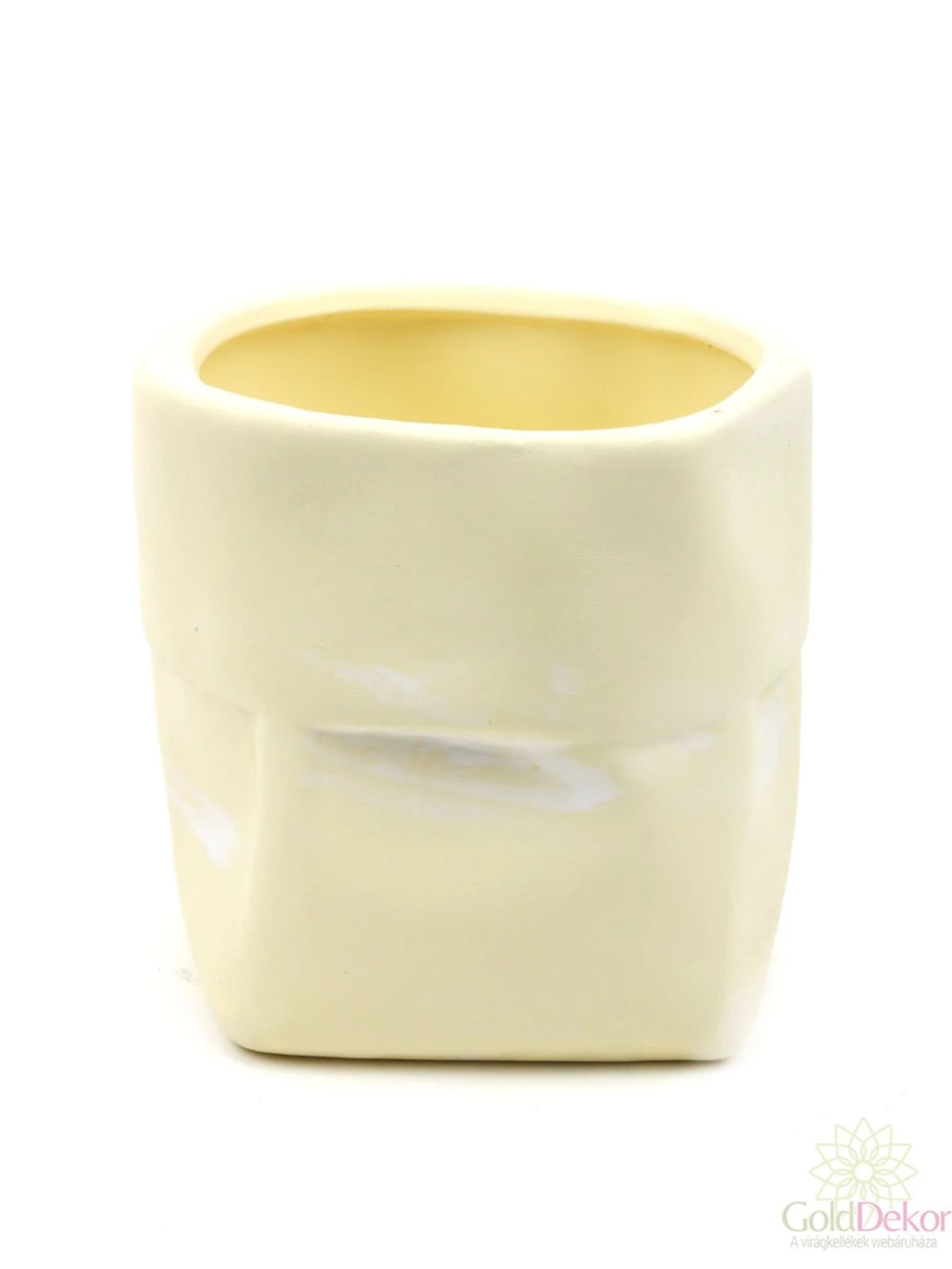 Nagy zsák kaspó - Krém