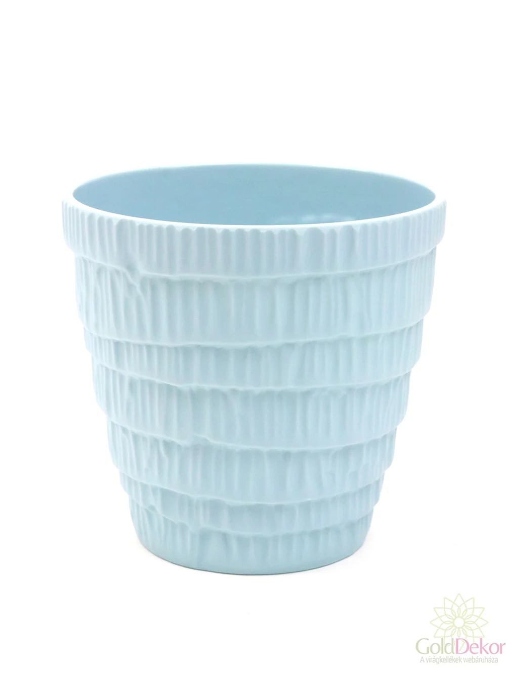 Fagyott mintás műanyag kaspó 11 cm B - Menta