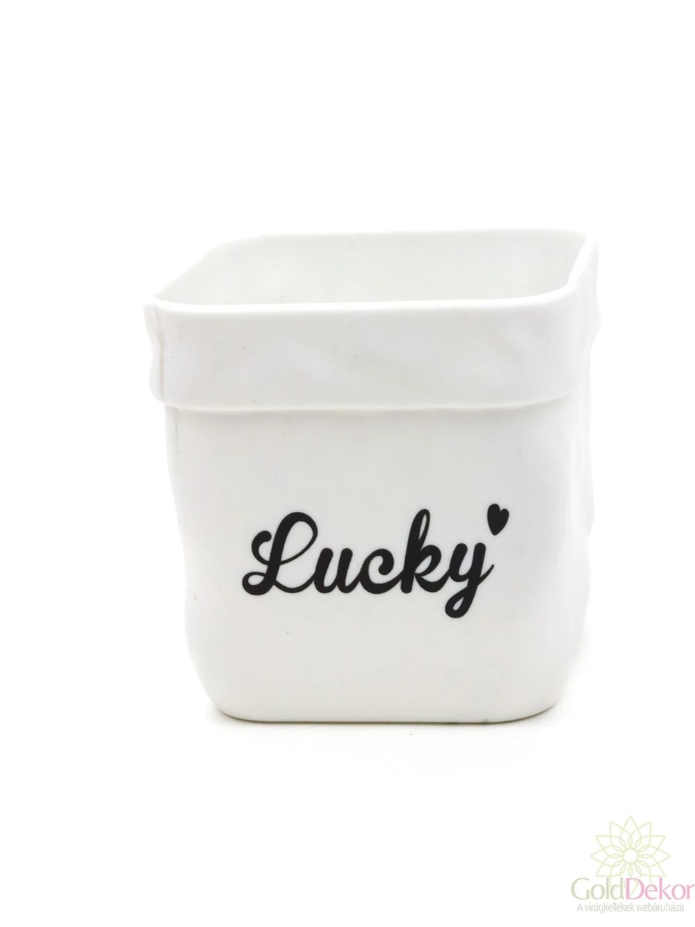 Őszi színű műanyag zsák kaspó - Fehér