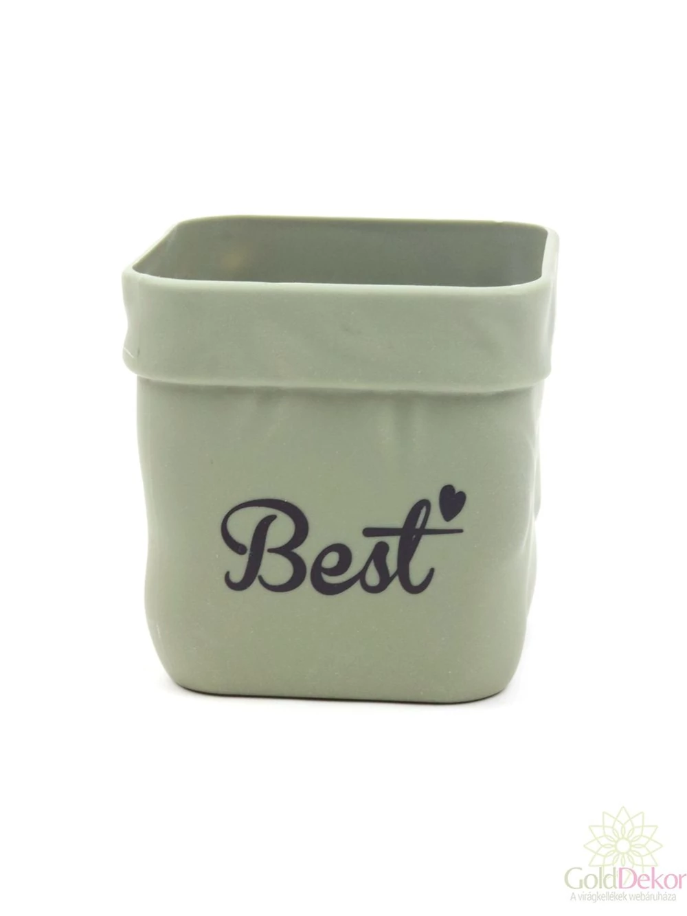 Őszi színű műanyag zsák kaspó - Zöld