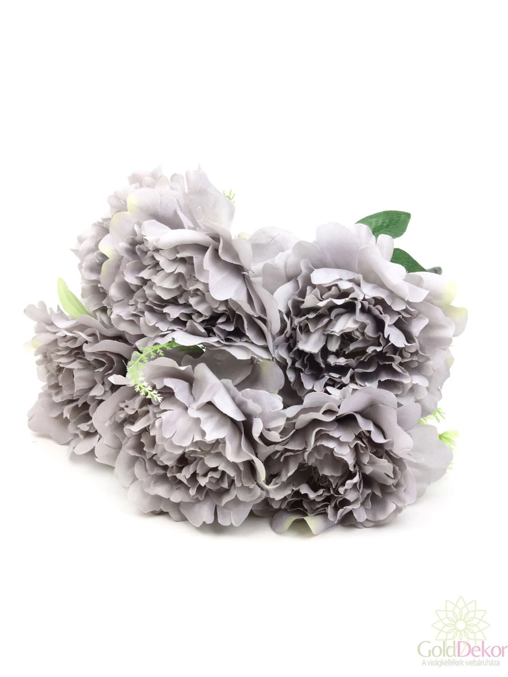 7 fejes nyílt paeonia csokor - Szürke