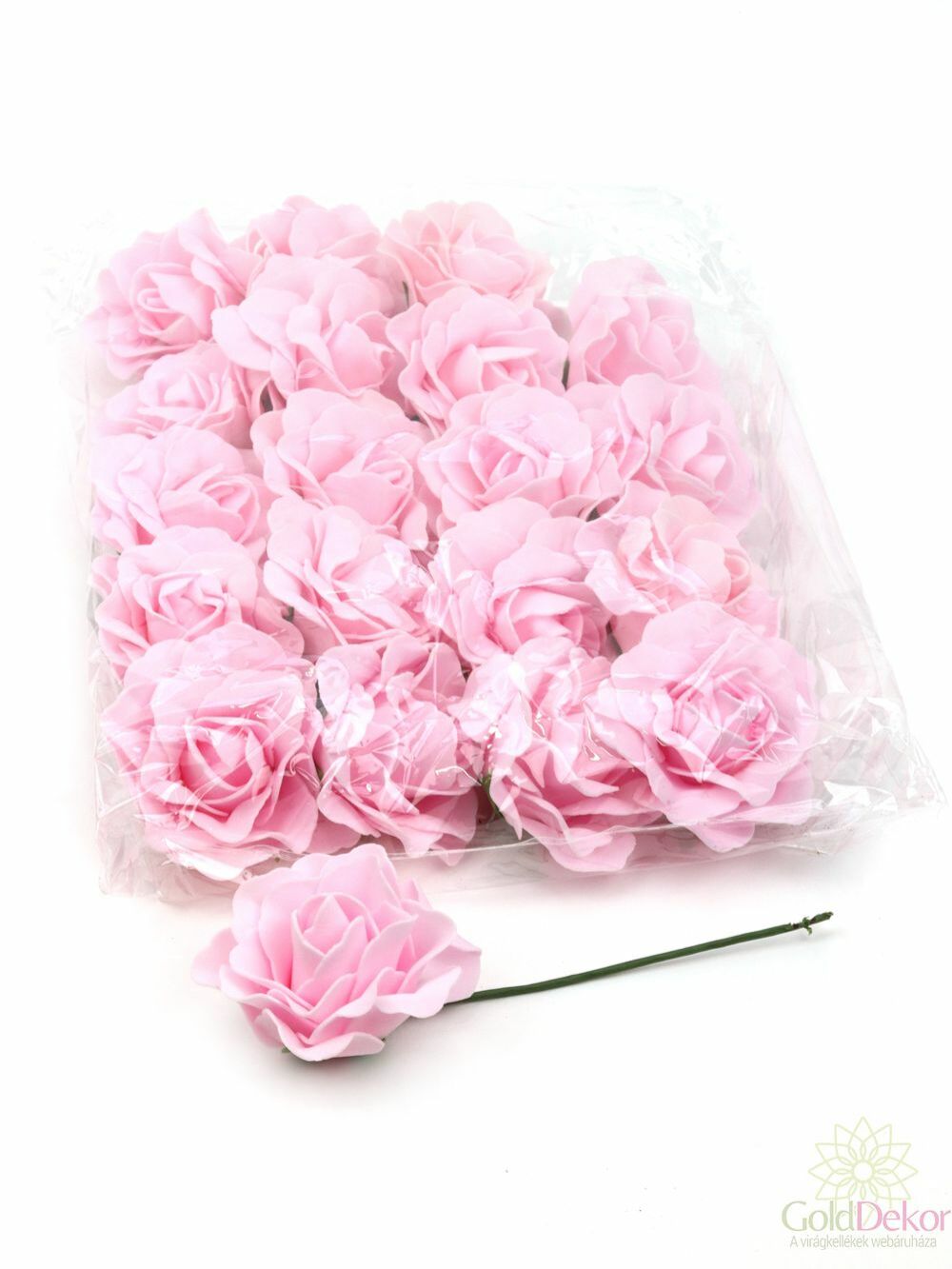 Csomagos drótos polyfoam fej*20 - Rózsaszín