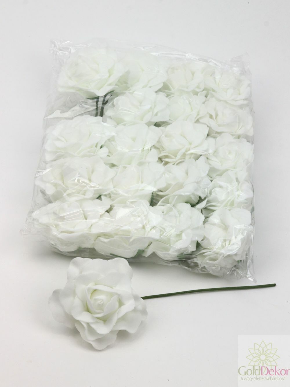 Csomagos drótos polyfoam fej*20 - Fehér