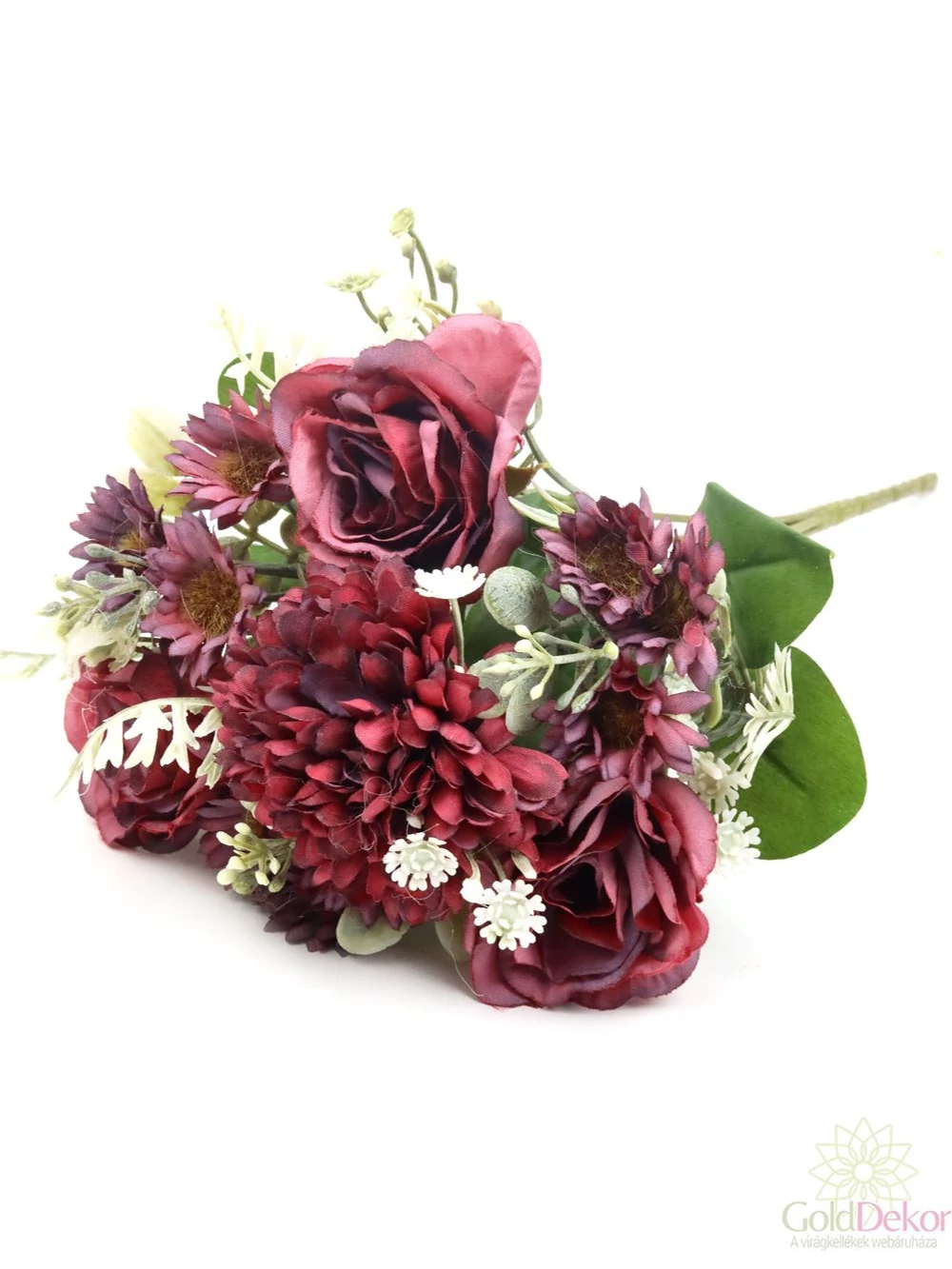 Antik vegyes csokor krizantémmal - Bordó