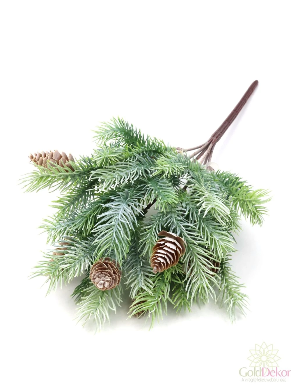 Műzöld fenyőcsokor tobozzal