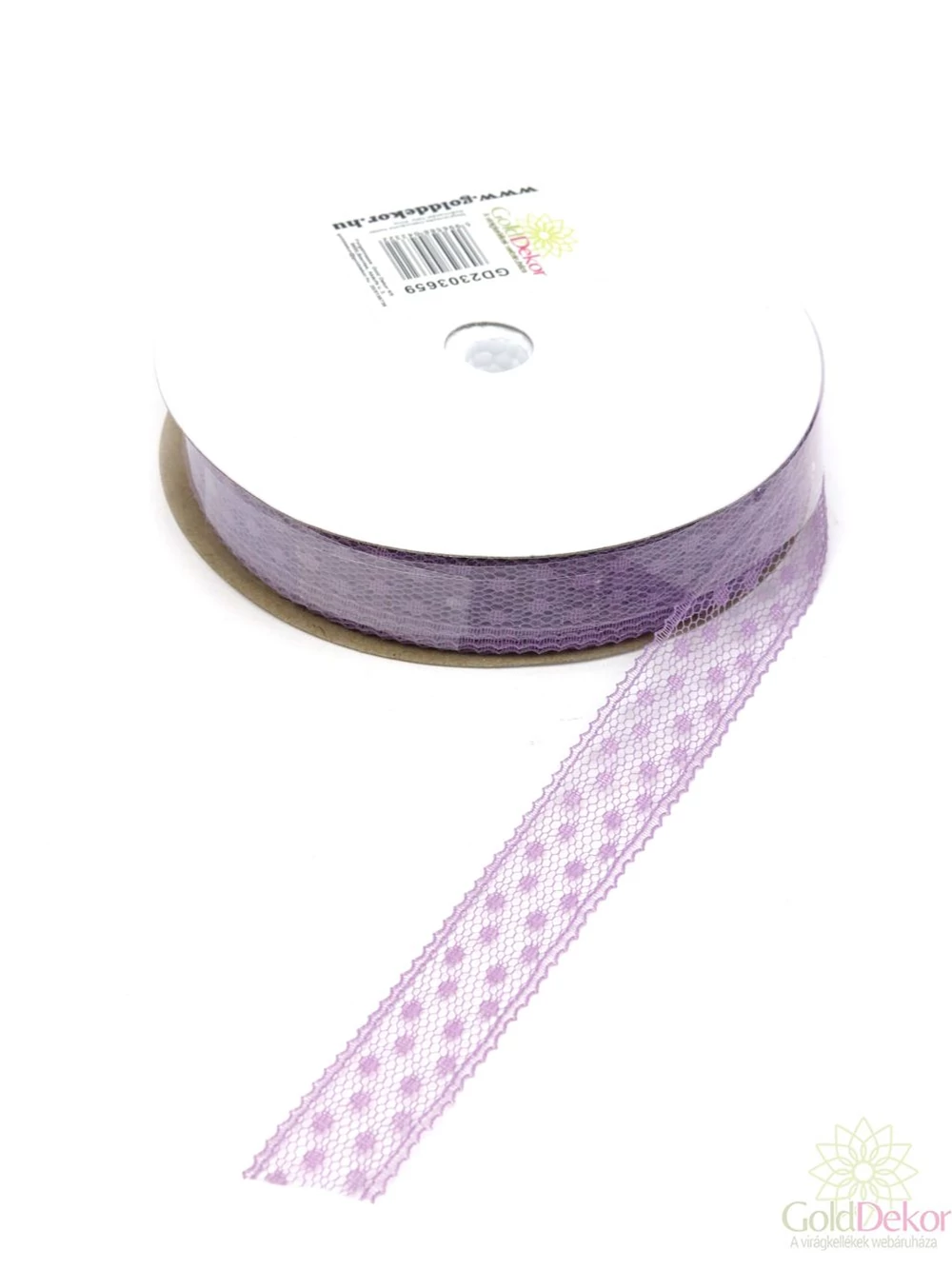 Pöttyös tüll szalag - Lila
