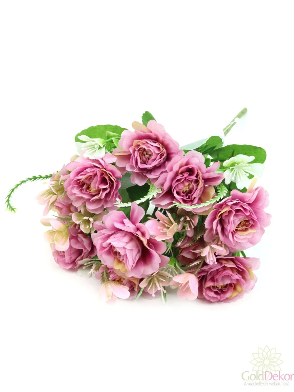 10 fejes fodros szirmú csokor - Mályva