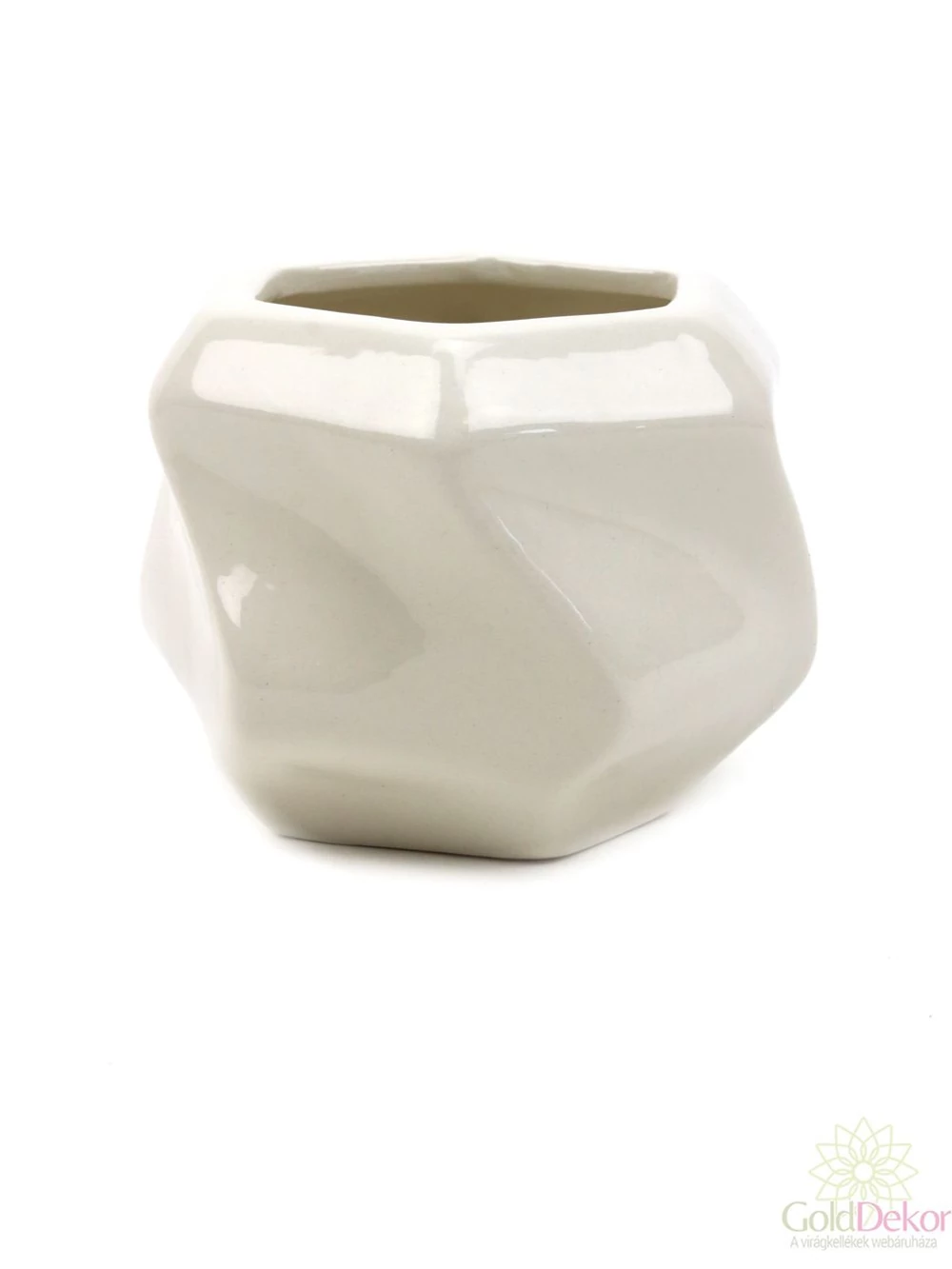 Csavart mintás kerámia kaspó