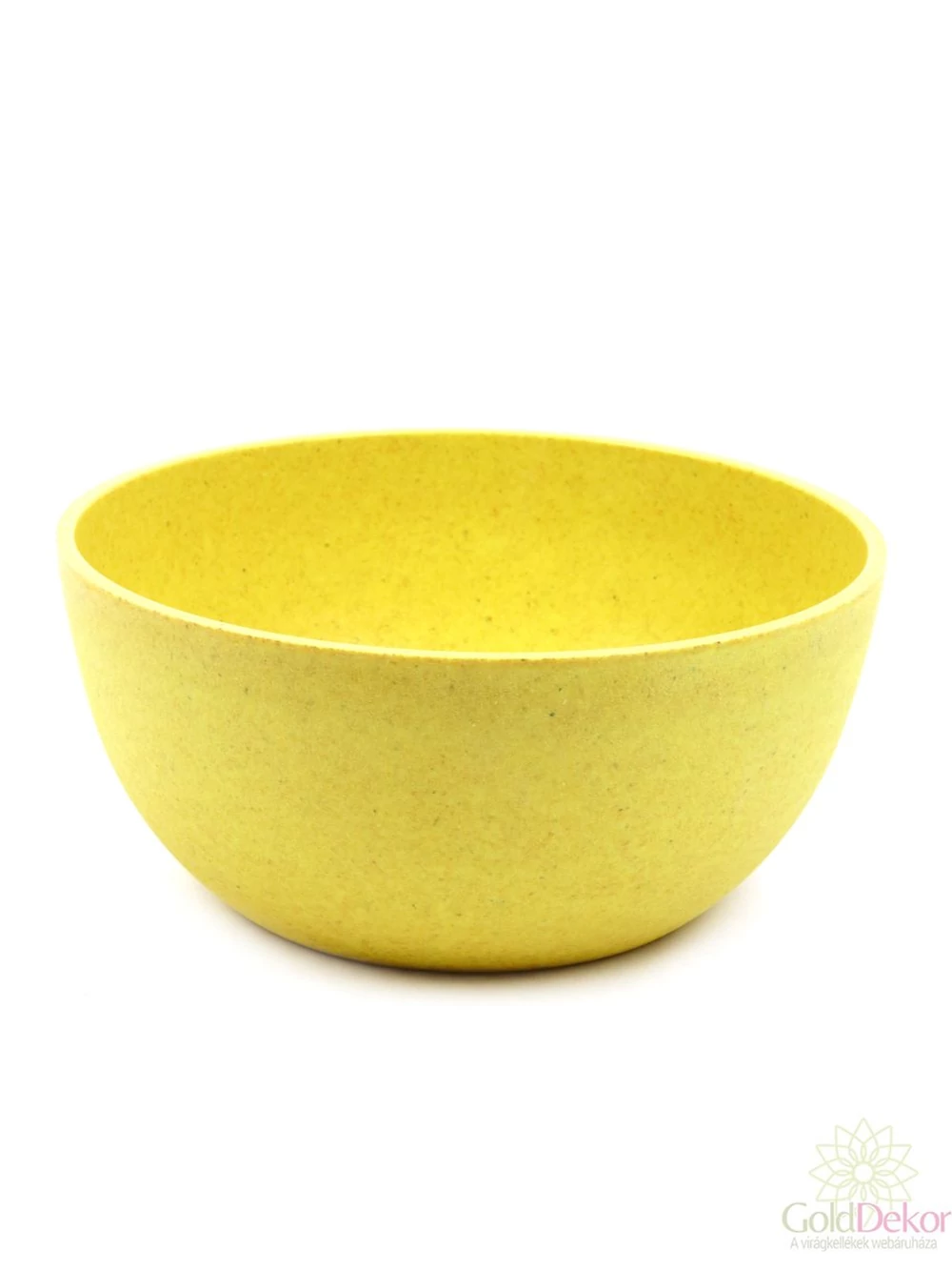 Kerekded műanyag tál 20 cm - Sárga