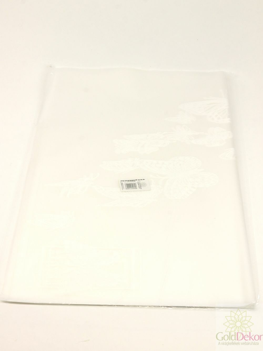 Íves fólia 57*57 cm pillangós - Fehér