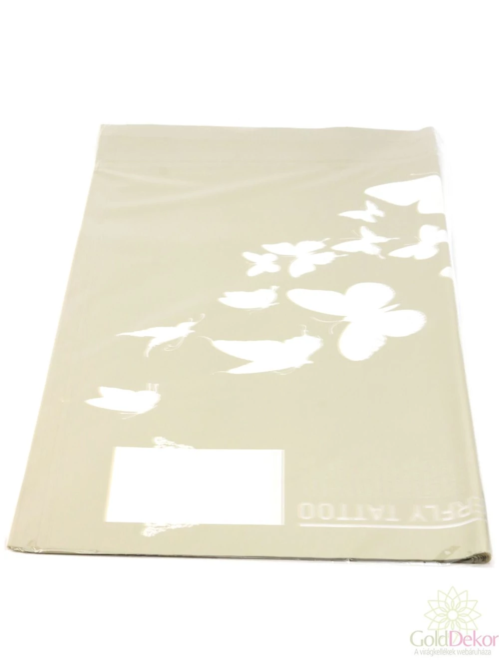 Íves fólia 57*57 cm pillangós - Drapp