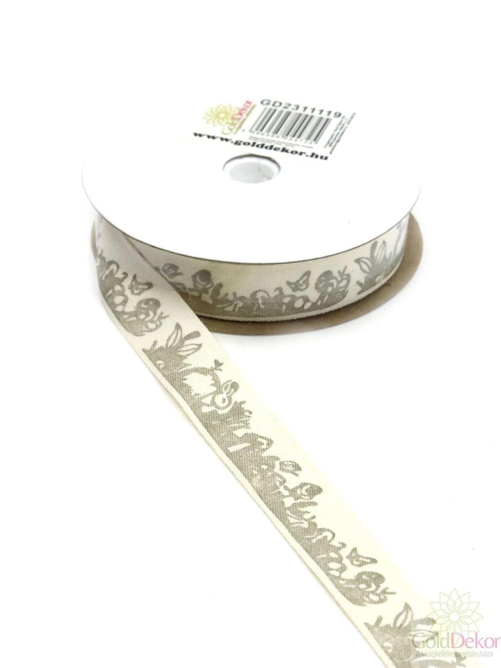 Vintage textil szalag - Nyuszis