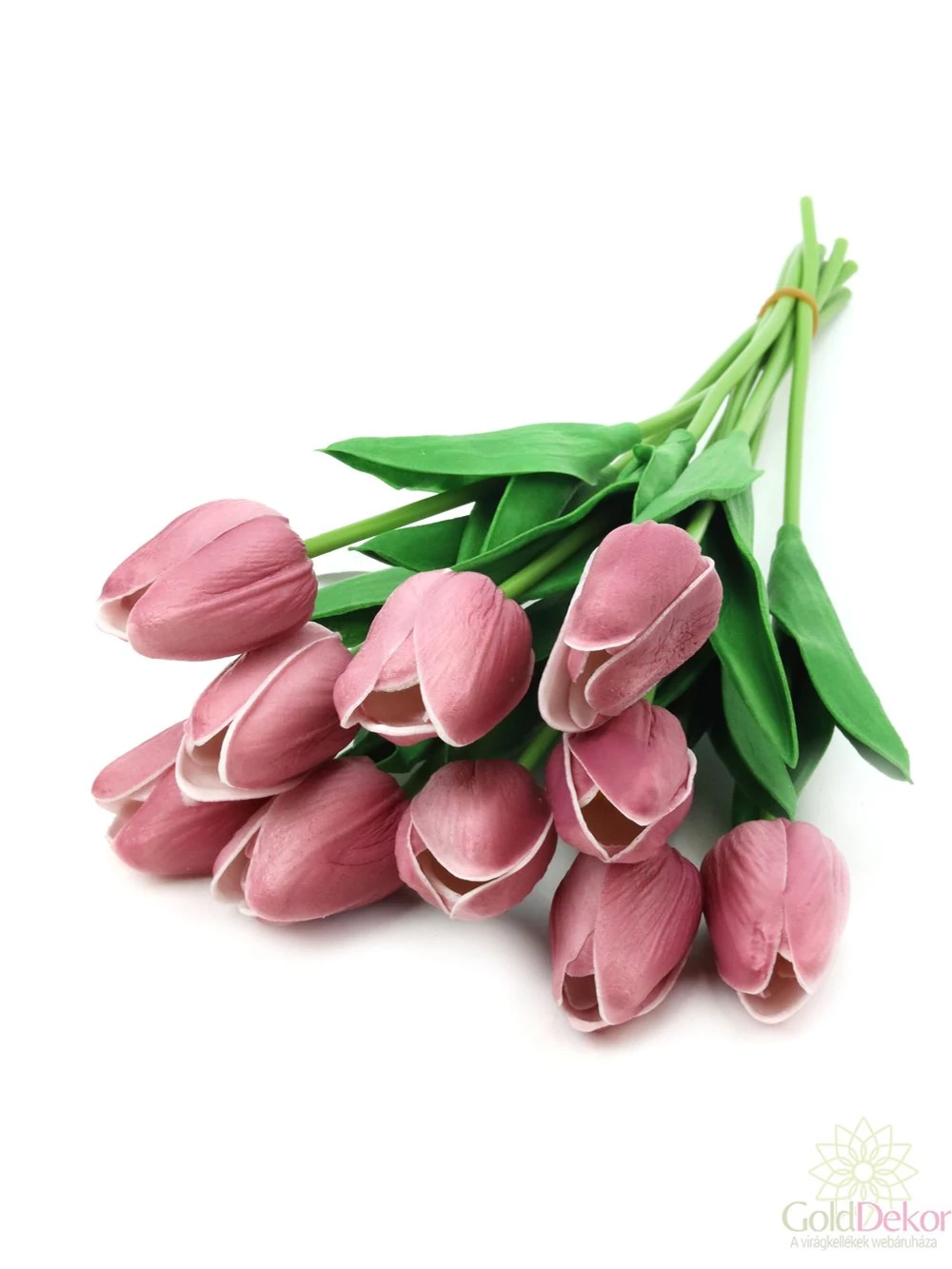 Real touch tulipán köteg*10 - Sötét mályva