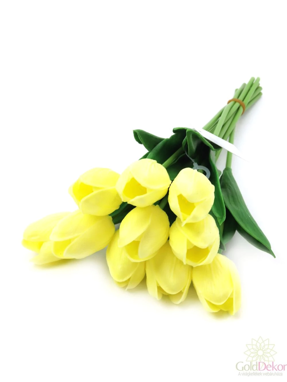 Real touch tulipán köteg*10 - Krém-sárga