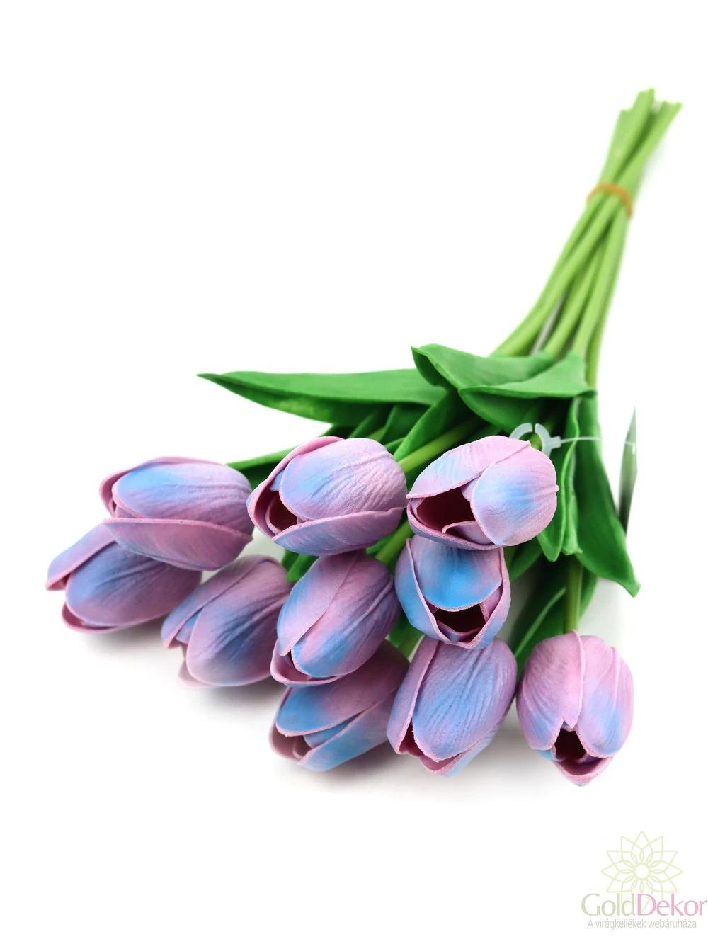 Real touch tulipán köteg*10 - Mályva kék