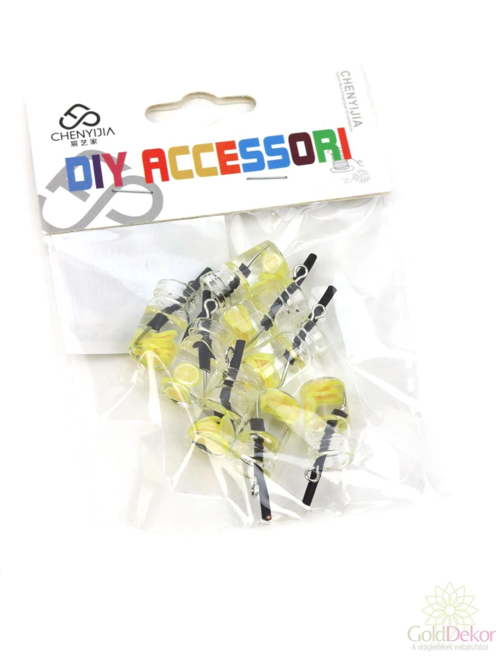 Dekor mini koktélos pohár - Citromos Dekor mini koktélos pohár - Citromos