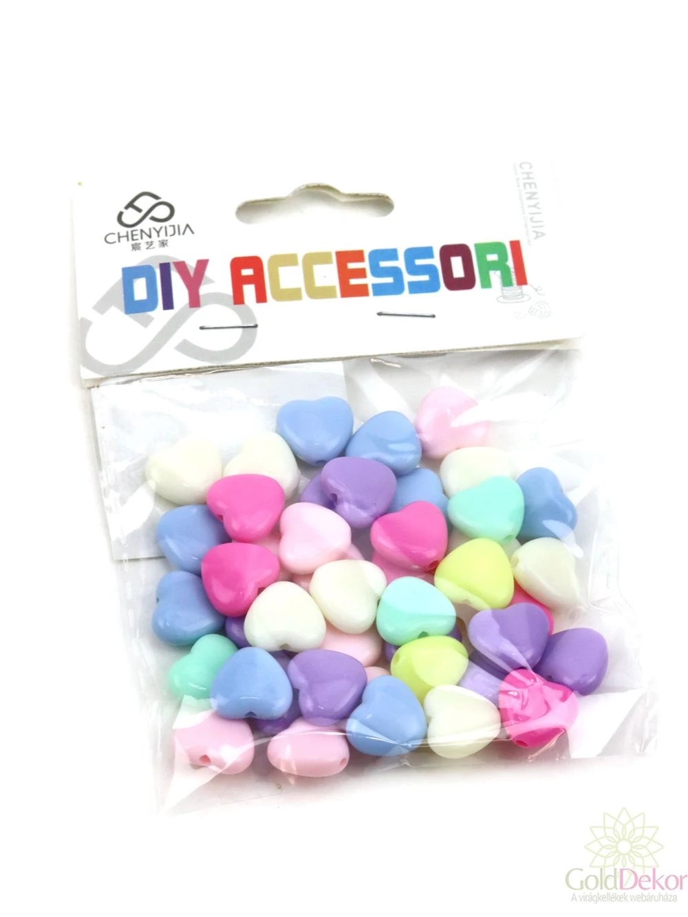 Fűzhetős színes kiegészítők - Szív