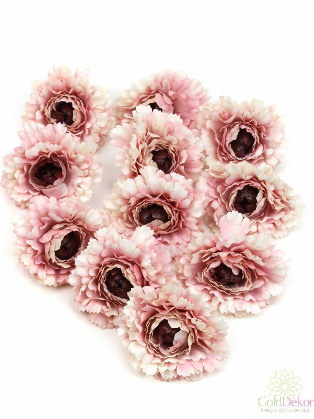 Dekor fejvirág 29 - Cirmos rózsaszín