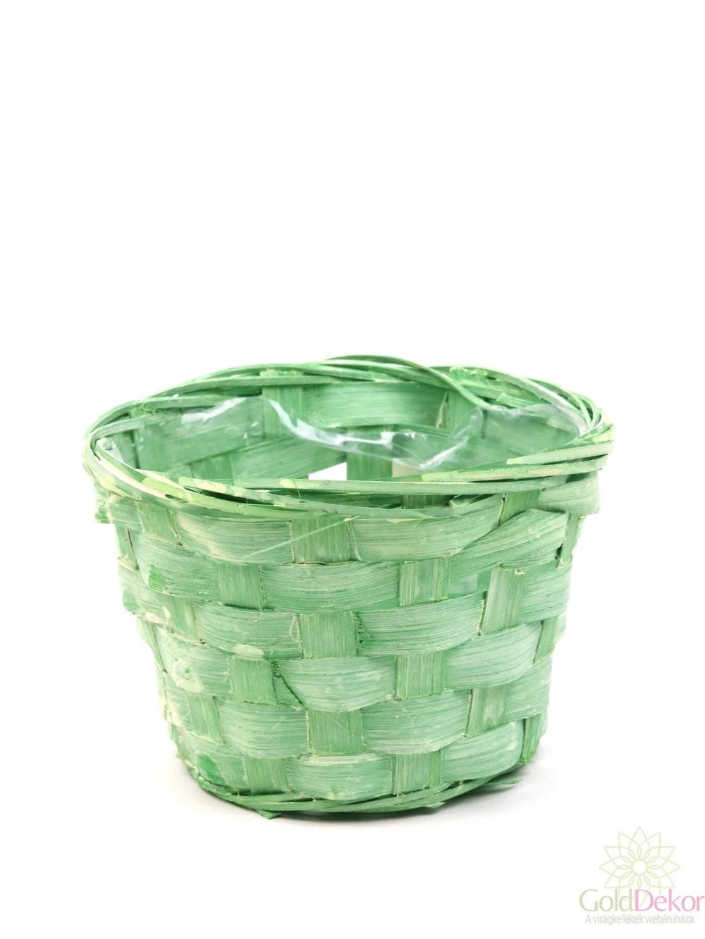Színes bambusz kosár kaspó - Zöld