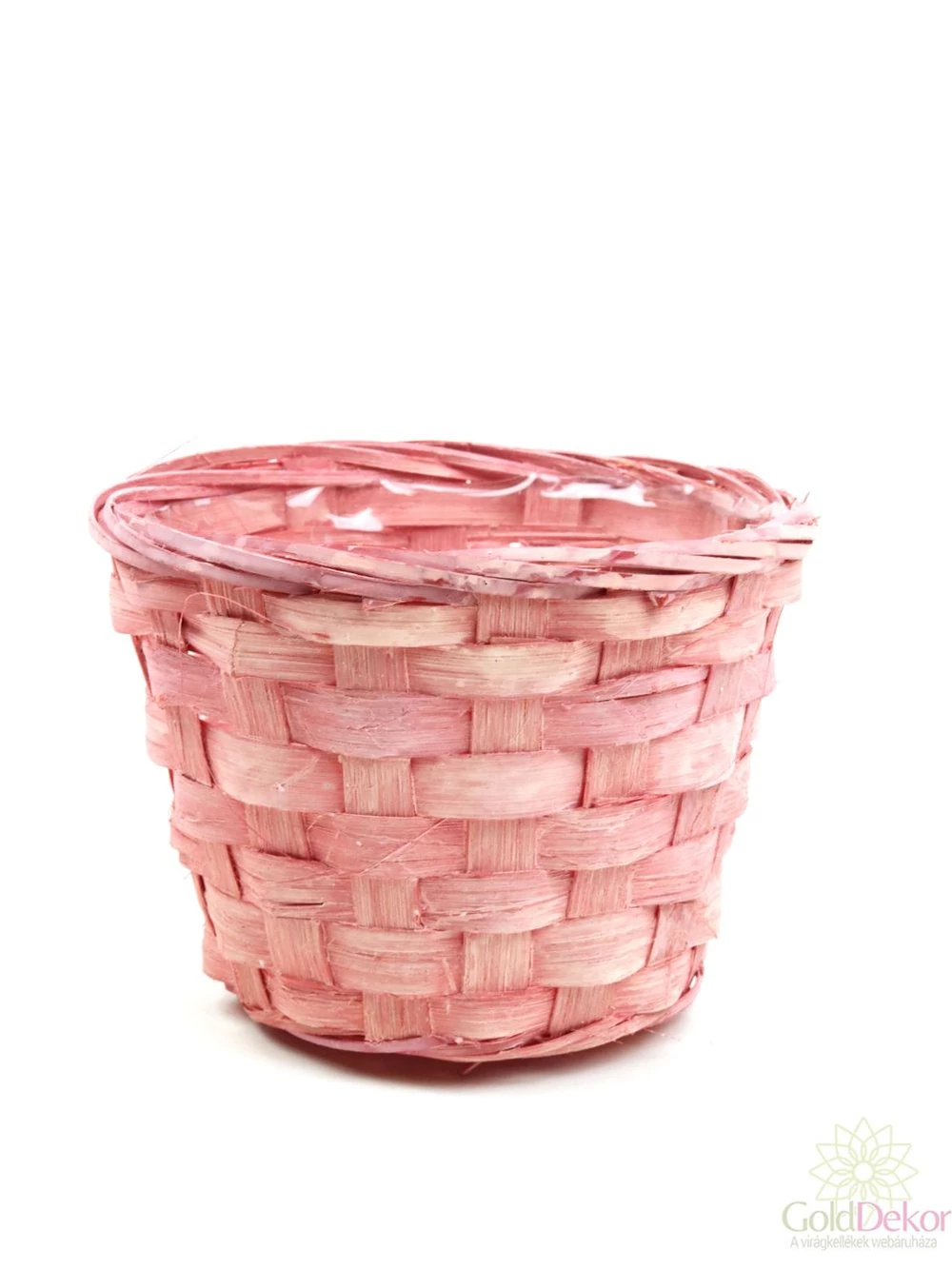 Színes bambusz kosár kaspó - Rózsaszín