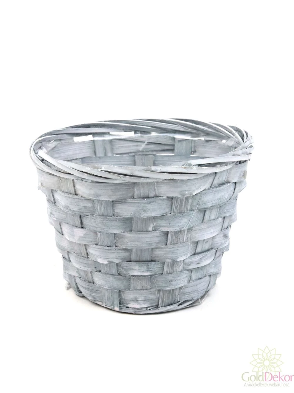 Színes bambusz kosár kaspó - Szürke