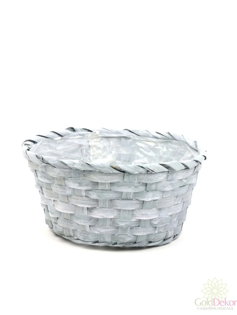 Színes bambusz kosár 20 cm - Szürke