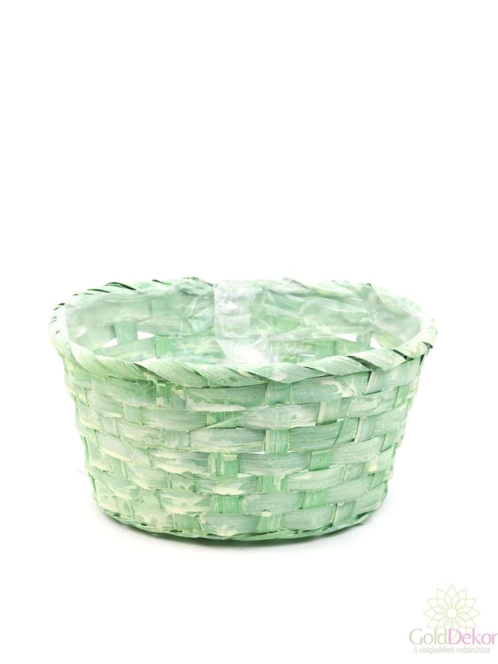 Színes bambusz kosár 20 cm - Zöld
