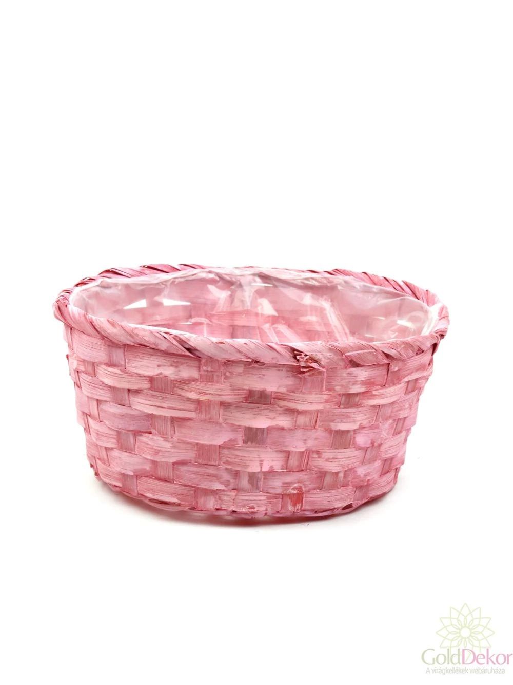 Színes bambusz kosár 20 cm - Rózsaszín
