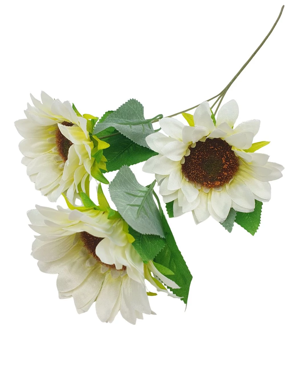 3 fejes napraforgó ág - Fehér