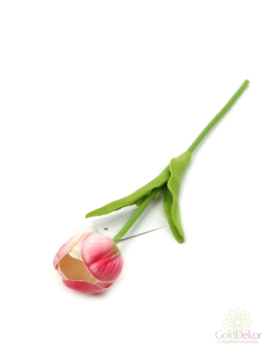 Real touch tulipán nyílt - Cirmos pink