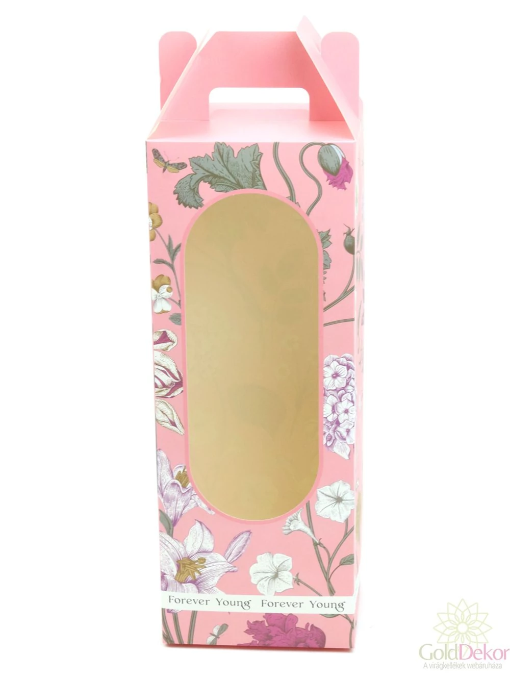 Virágmintás virág doboz - Rózsaszín