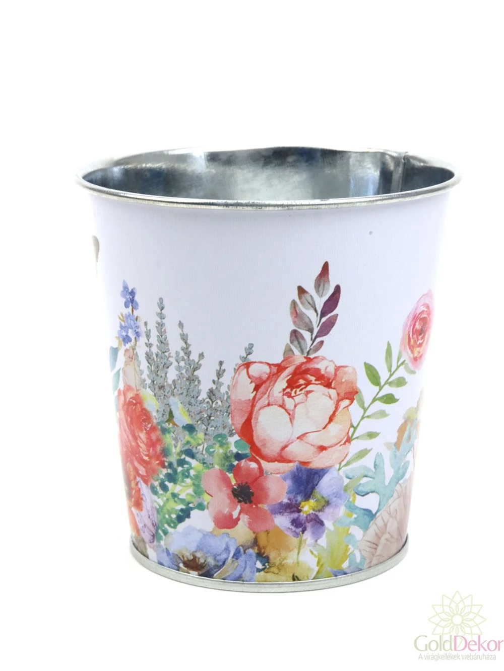 Mintás bádog kaspó 10 cm - 350